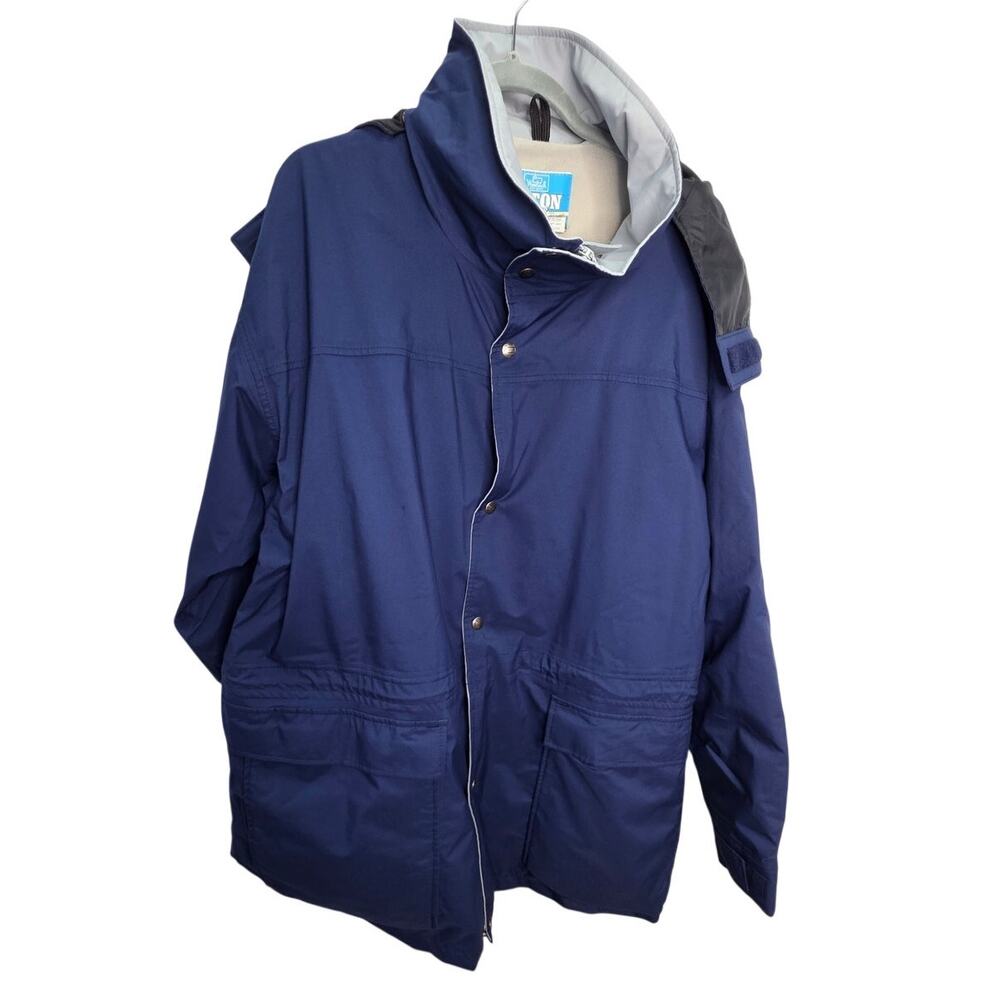 Vintage Woolrich Teton GORE-TEX Jacket Men's XL Blue Hooded USA Made Gorpcore